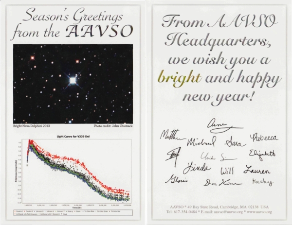 Les remerciements d'AAVSO 2014